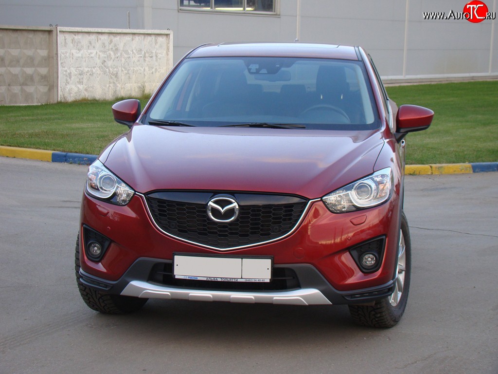 4 649 р. Накладка Sport Line на передний бампер Mazda CX-5 KE дорестайлинг (2011-2014) (Неокрашенная)  с доставкой в г. Керчь