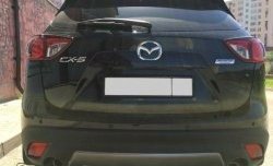 2 749 р. Накладка на задний бампер СТ v2 v2 Mazda CX-5 KE рестайлинг (2015-2017) (Неокрашенная)  с доставкой в г. Керчь. Увеличить фотографию 3