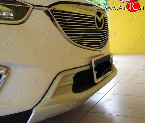 4 199 р. Накладка на передний бампер СТ v2 v2 v2 Mazda CX-5 KE дорестайлинг (2011-2014) (Неокрашенная)  с доставкой в г. Керчь