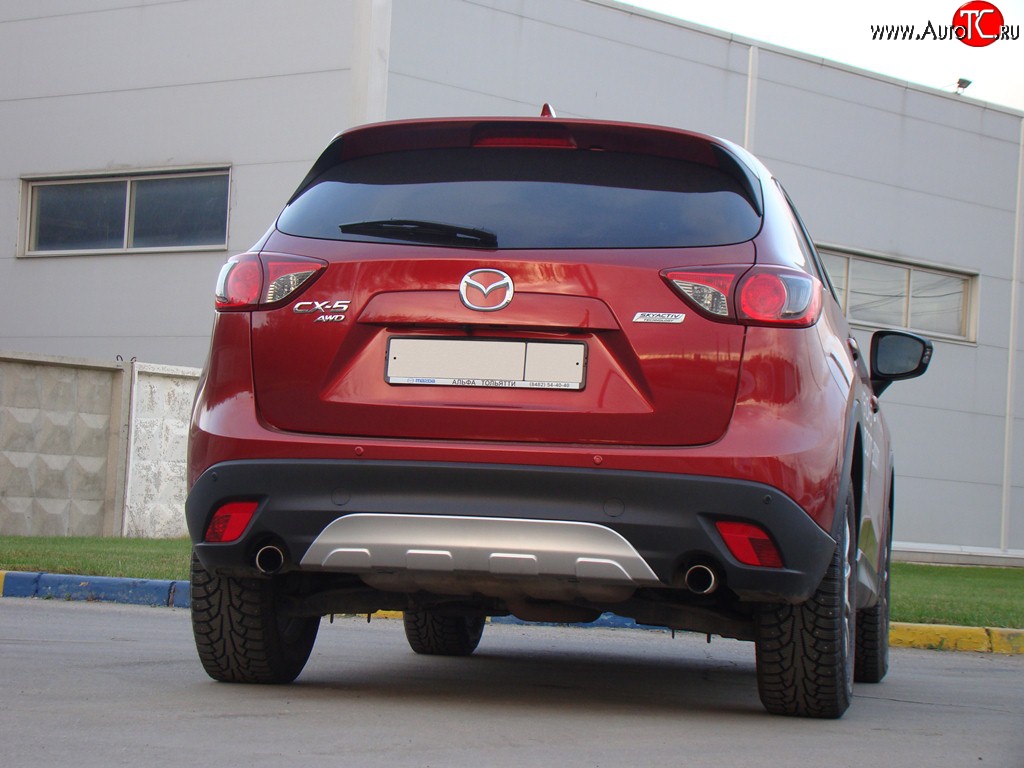 4 649 р. Диффузор заднего бампера Sport Line  Mazda CX-5  KE (2011-2017) дорестайлинг, рестайлинг (Неокрашенный)  с доставкой в г. Керчь