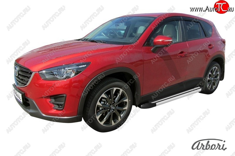 12 509 р. Порожки для ног Arbori Luxe Black Mazda CX-5 KE дорестайлинг (2011-2014)  с доставкой в г. Керчь