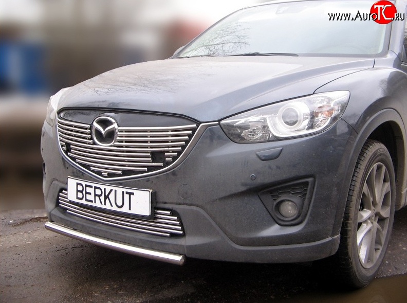 6 199 р. Декоративная вставка воздухозаборника Berkut (d12 мм) Mazda CX-5 KE рестайлинг (2015-2017)  с доставкой в г. Керчь