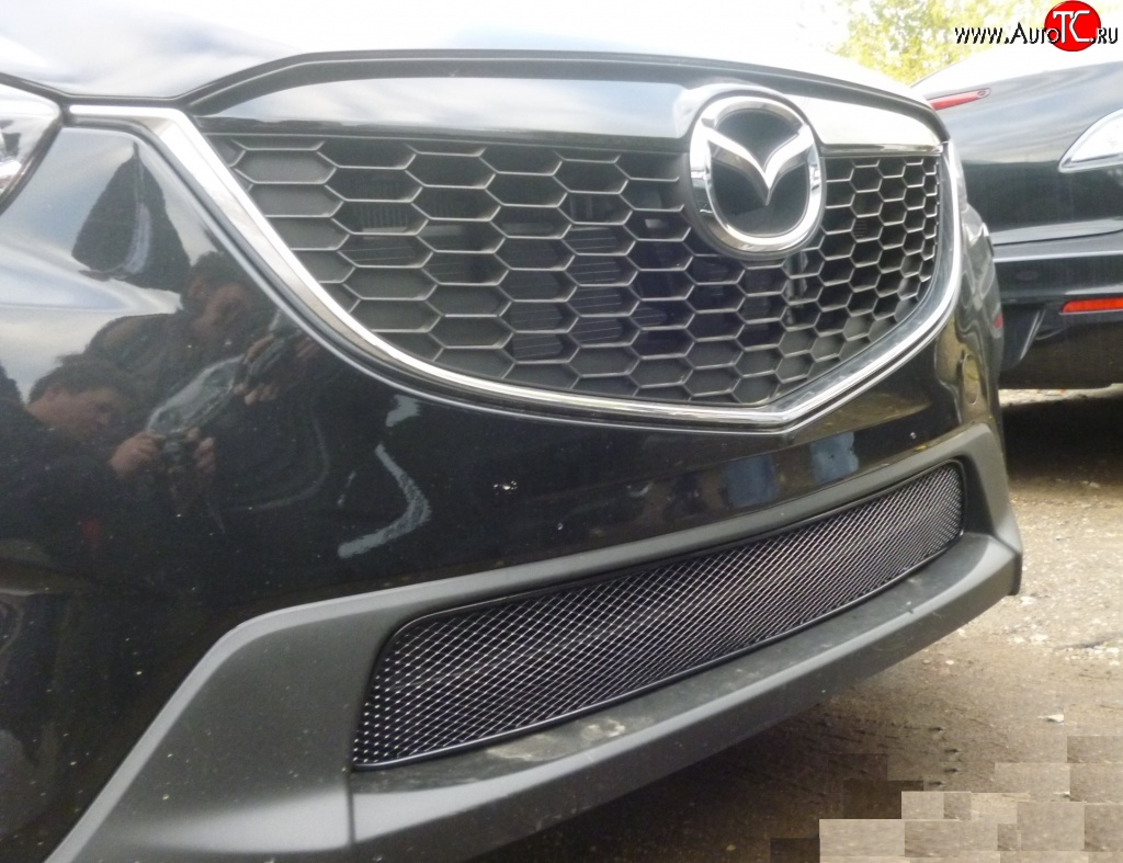 2 899 р. Сетка на бампер Novline Mazda CX-5 KE дорестайлинг (2011-2014)  с доставкой в г. Керчь