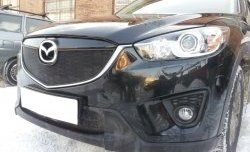 2 299 р. Нижняя сетка на бампер Russtal (черная) Mazda CX-5 KE дорестайлинг (2011-2014)  с доставкой в г. Керчь. Увеличить фотографию 2