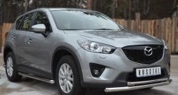 16 849 р. Защита переднего бампера (2 трубыØ63 и 42 мм, нержавейка) SLITKOFF  Mazda CX-5  KE (2011-2017) дорестайлинг, рестайлинг  с доставкой в г. Керчь. Увеличить фотографию 4