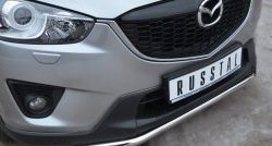 13 949 р. Одинарная защита переднего бампера диаметром 42 мм SLITKOFF  Mazda CX-5  KE (2011-2017) дорестайлинг, рестайлинг  с доставкой в г. Керчь. Увеличить фотографию 2