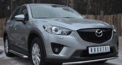13 949 р. Одинарная защита переднего бампера диаметром 42 мм SLITKOFF  Mazda CX-5  KE (2011-2017) дорестайлинг, рестайлинг  с доставкой в г. Керчь. Увеличить фотографию 4