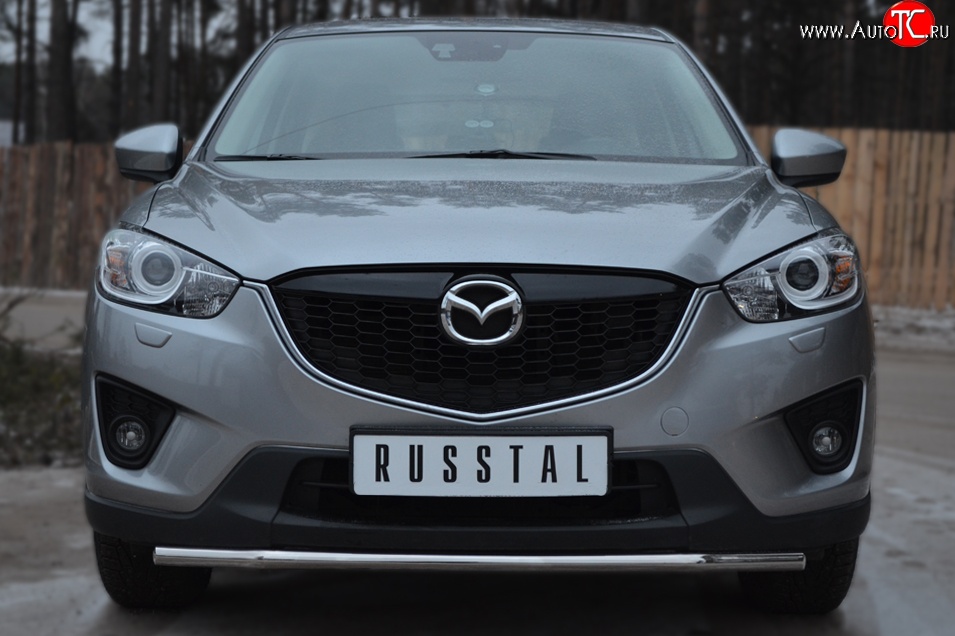 13 949 р. Одинарная защита переднего бампера диаметром 42 мм SLITKOFF  Mazda CX-5  KE (2011-2017) дорестайлинг, рестайлинг  с доставкой в г. Керчь