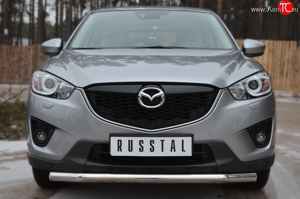 15 349 р. Одинарная защита переднего бампера диаметром 63 мм SLITKOFF  Mazda CX-5  KE (2011-2017) дорестайлинг, рестайлинг  с доставкой в г. Керчь