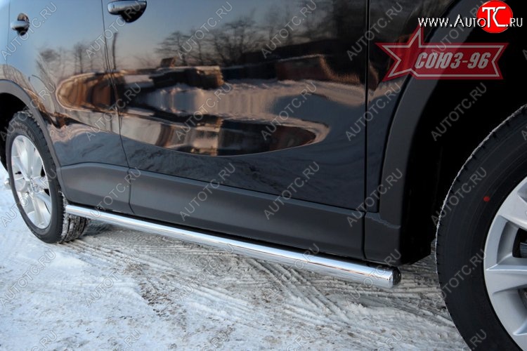 20 069 р. Защита порогов Souz-96 (d60) Mazda CX-5 KE рестайлинг (2015-2017)  с доставкой в г. Керчь