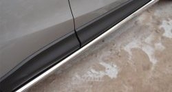 70 999 р. Защита порогов из круглой трубы диаметром 63 мм Russtal Mazda CX-5 KE рестайлинг (2015-2017) (Защита порогов с со скосами на торцах (вариант 1))  с доставкой в г. Керчь. Увеличить фотографию 2