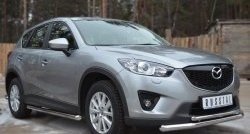 70 999 р. Защита порогов из круглой трубы диаметром 63 мм Russtal Mazda CX-5 KE рестайлинг (2015-2017) (Защита порогов с со скосами на торцах (вариант 1))  с доставкой в г. Керчь. Увеличить фотографию 4