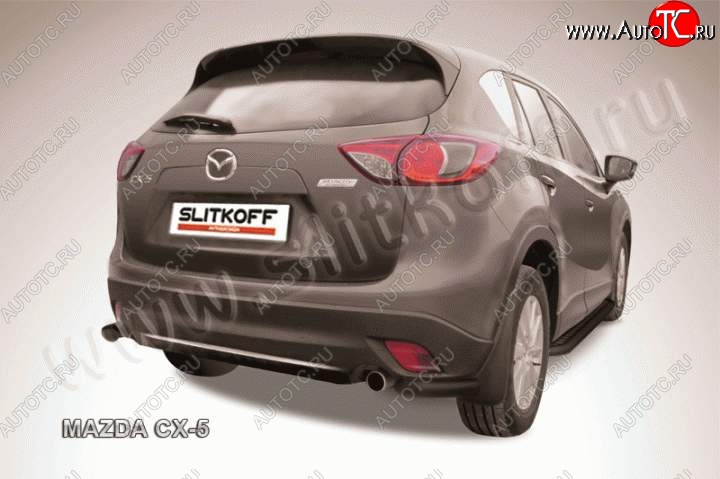 4 999 р. Уголки d57 Mazda CX-5 KE дорестайлинг (2011-2014) (Цвет: серебристый)  с доставкой в г. Керчь