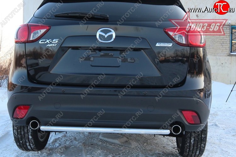13 274 р. Защита заднего бампера Souz-96 (d42) Mazda CX-5 KE дорестайлинг (2011-2014)  с доставкой в г. Керчь