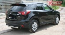 18 359 р. Защита заднего бампера из овальной трубы Souz-96 (d75x42) Mazda CX-5 KE дорестайлинг (2011-2014)  с доставкой в г. Керчь. Увеличить фотографию 2