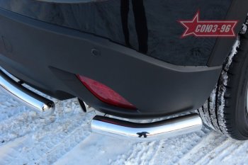 14 849 р. Защита заднего бампера из боковых уголков Souz-96( d60) Mazda CX-5 KE дорестайлинг (2011-2014)  с доставкой в г. Керчь. Увеличить фотографию 2