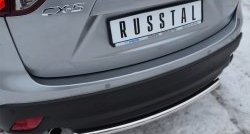 11 549 р. Одинарная защита заднего бампера из трубы диаметром 42 мм SLITKOFF  Mazda CX-5  KE (2011-2017) дорестайлинг, рестайлинг  с доставкой в г. Керчь. Увеличить фотографию 2