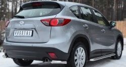 16 899 р. Защита заднего бампера (Ø63 мм уголки, нержавейка) SLITKOFF  Mazda CX-5  KE (2011-2017) дорестайлинг, рестайлинг  с доставкой в г. Керчь. Увеличить фотографию 4
