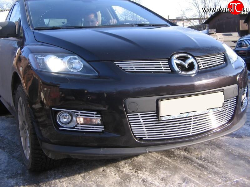 5 399 р. Декоративная вставка решетки радиатора Berkut Mazda CX-7 ER рестайлинг (2010-2012)  с доставкой в г. Керчь