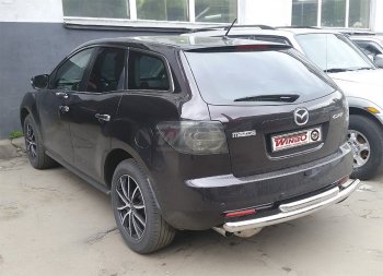 Защита заднего бампера WINBO (двойная труба, нержавейка) Mazda CX-7  ER (2006-2012) дорестайлинг, рестайлинг