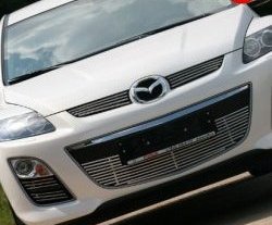 5 849 р. Декоративная вставка воздухозаборника Novline (d10 мм) Mazda CX-7 ER рестайлинг (2010-2012)  с доставкой в г. Керчь. Увеличить фотографию 2