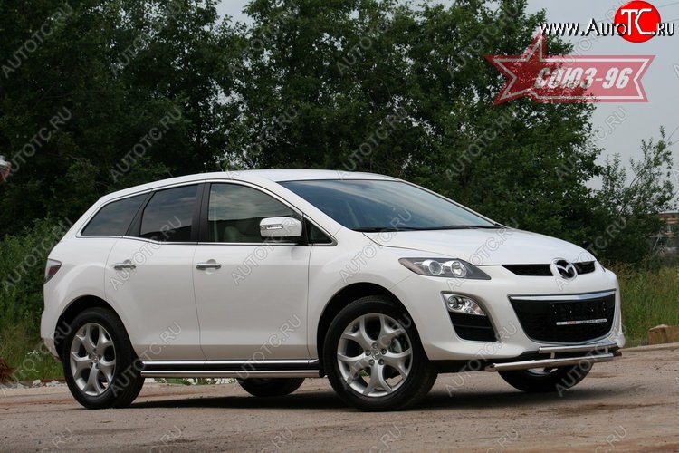 15 389 р. Защита переднего бампера двойная Souz-96 (d460/42) Mazda CX-7 ER рестайлинг (2010-2012)  с доставкой в г. Керчь