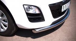 15 999 р. Одинарная защита переднего бампера диаметром 63 мм SLITKOFF  Mazda CX-7  ER (2010-2012) рестайлинг  с доставкой в г. Керчь. Увеличить фотографию 2