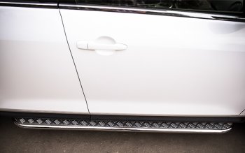 17 849 р. Широкая защита порогов с трубой диаметром 42 мм Russtal v3 Mazda CX-7 ER рестайлинг (2010-2012)  с доставкой в г. Керчь. Увеличить фотографию 2