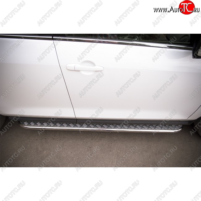 17 849 р. Широкая защита порогов с трубой диаметром 42 мм Russtal v3 Mazda CX-7 ER рестайлинг (2010-2012)  с доставкой в г. Керчь