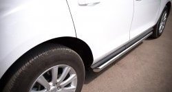 70 999 р. Защита порогов из круглой трубы диаметром 63 мм Russtal Mazda CX-7 ER рестайлинг (2010-2012) (Защита порогов с со скосами на торцах (вариант 1))  с доставкой в г. Керчь. Увеличить фотографию 2