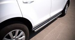 70 999 р. Защита порогов из круглой трубы диаметром 63 мм Russtal Mazda CX-7 ER рестайлинг (2010-2012) (Защита порогов с со скосами на торцах (вариант 1))  с доставкой в г. Керчь. Увеличить фотографию 5