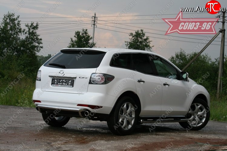 12 059 р. Защита заднего бампера Souz-96 (d60) Mazda CX-7 ER рестайлинг (2010-2012)  с доставкой в г. Керчь