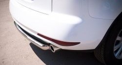 14 799 р. Одинарная защита заднего бампера из трубы диаметром 63 мм SLITKOFF  Mazda CX-7  ER (2010-2012) рестайлинг  с доставкой в г. Керчь. Увеличить фотографию 3