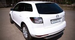 14 799 р. Одинарная защита заднего бампера из трубы диаметром 63 мм SLITKOFF  Mazda CX-7  ER (2010-2012) рестайлинг  с доставкой в г. Керчь. Увеличить фотографию 4