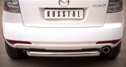 15 249 р. Одинарная защита заднего бампера из трубы диаметром 76 мм SLITKOFF  Mazda CX-7  ER (2010-2012) рестайлинг  с доставкой в г. Керчь. Увеличить фотографию 2