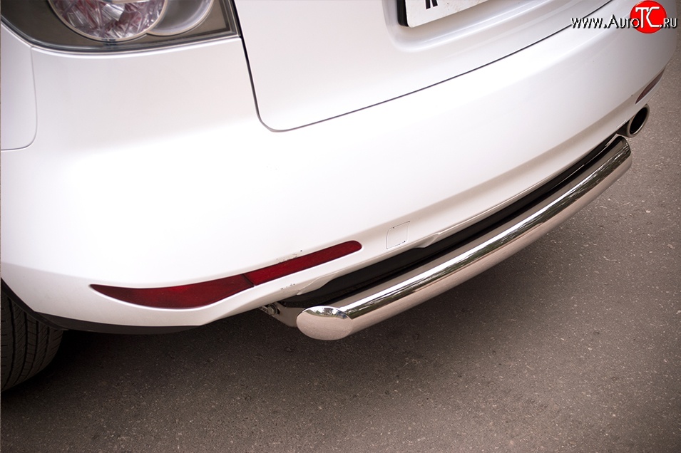 15 249 р. Одинарная защита заднего бампера из трубы диаметром 76 мм SLITKOFF  Mazda CX-7  ER (2010-2012) рестайлинг  с доставкой в г. Керчь
