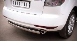 12 999 р. Защита заднего бампера (Ø75x42 мм, нержавейка) Russtal Mazda CX-7 ER рестайлинг (2010-2012)  с доставкой в г. Керчь. Увеличить фотографию 3