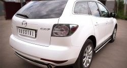 12 999 р. Защита заднего бампера (Ø75x42 мм, нержавейка) Russtal Mazda CX-7 ER рестайлинг (2010-2012)  с доставкой в г. Керчь. Увеличить фотографию 4
