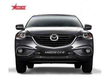 Декоративный элемент воздухозаборника Souz96 Mazda CX-9 TC дорестайлинг (2015-2025) (Черная 16 мм)
