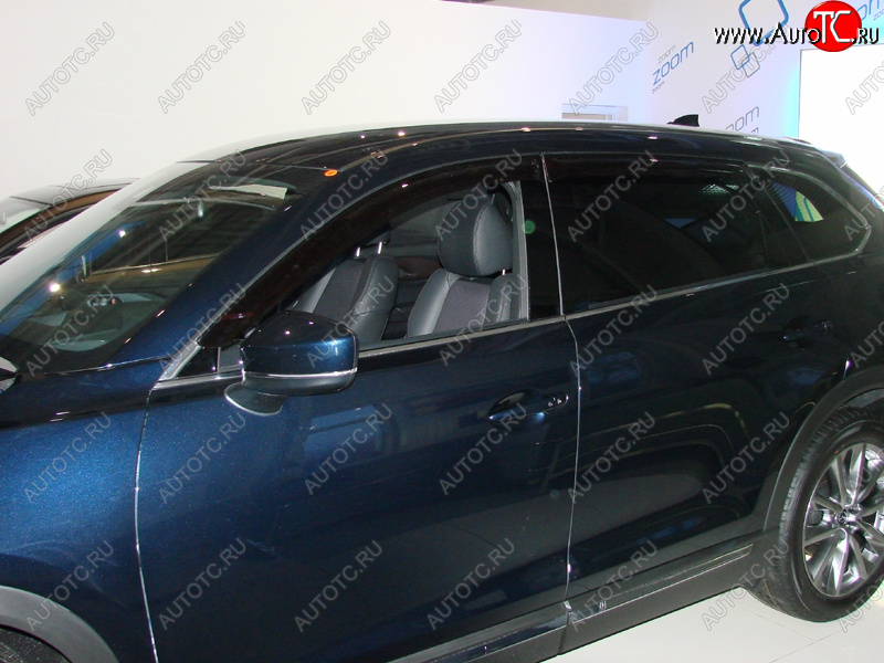 4 499 р. Дефлектора окон SIM Mazda CX-9 TB дорестайлинг (2007-2009)  с доставкой в г. Керчь