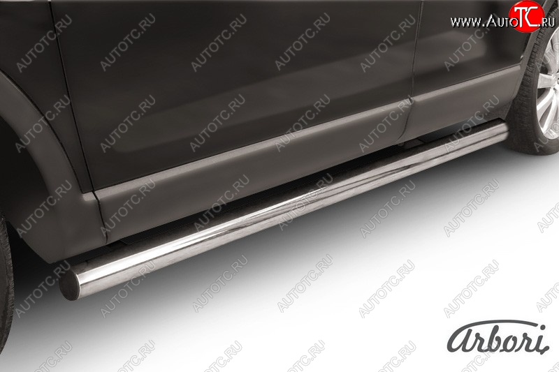 12 509 р. Защита штатных порогов Arbori (нержавейка, d76 mm). Mazda CX-9 TB дорестайлинг (2007-2009)  с доставкой в г. Керчь