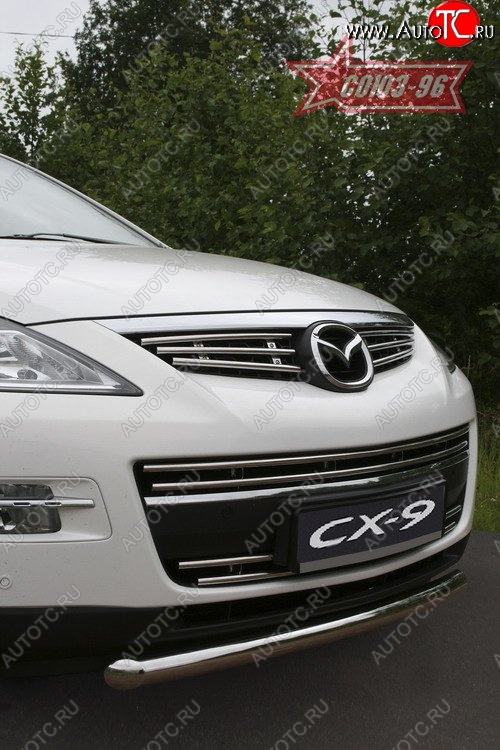 9 224 р. Декоративные элементы решетки радиатора Souz-96 (d16) Mazda CX-9 TB дорестайлинг (2007-2009)  с доставкой в г. Керчь