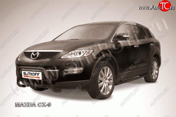 16 899 р. Кенгурятник d57 низкий мини  Mazda CX-9  TB (2007-2012) дорестайлинг, 1-ый рестайлинг (Цвет: серебристый)  с доставкой в г. Керчь