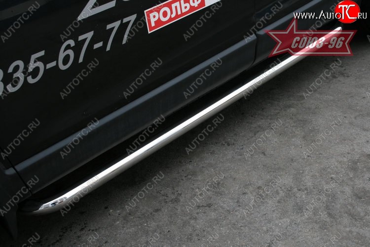 10 979 р. Защита порогов (дорестайлинг) Souz-96 (d60) Mazda CX-9 TB дорестайлинг (2007-2009)  с доставкой в г. Керчь