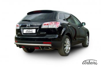 18 999 р. Защита заднего бампера Arbori (нержавейка, 1 труба d57 mm). Mazda CX-9 TB дорестайлинг (2007-2009)  с доставкой в г. Керчь. Увеличить фотографию 2