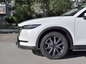 17 999 р. Защита переднего бампера (2 трубыØ42 мм, нержавейка) SLITKOFF Mazda CX-5 KF (2016-2025)  с доставкой в г. Керчь. Увеличить фотографию 3