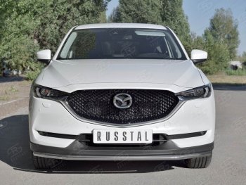16 649 р. Защита переднего бампера (Ø42 мм, нержавейка) SLITKOFF Mazda CX-5 KF (2016-2025)  с доставкой в г. Керчь. Увеличить фотографию 2