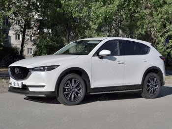 16 649 р. Защита переднего бампера (Ø42 мм, нержавейка) SLITKOFF Mazda CX-5 KF (2016-2025)  с доставкой в г. Керчь. Увеличить фотографию 3