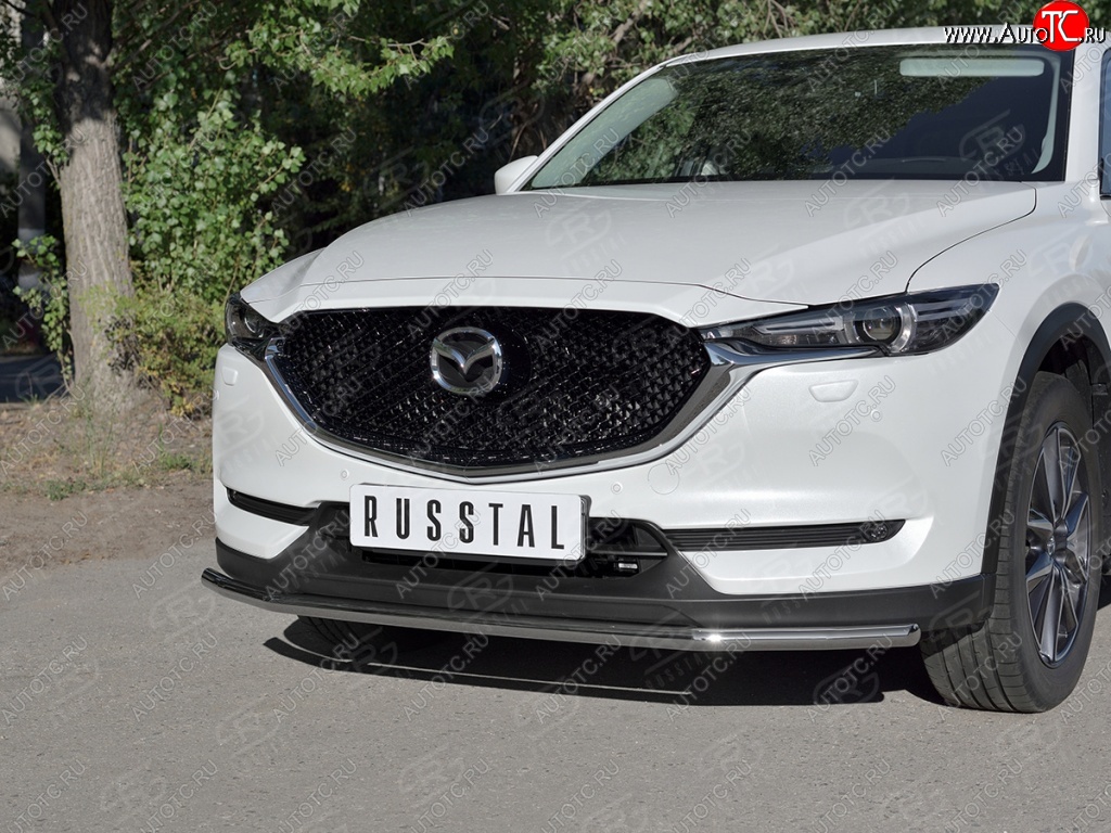 16 649 р. Защита переднего бампера (Ø42 мм, нержавейка) SLITKOFF Mazda CX-5 KF (2016-2025)  с доставкой в г. Керчь