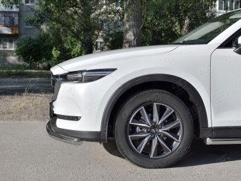 16 899 р. Одинарная защита переднего бампера SLITKOFF диаметром 63 мм  Mazda CX-5  KF (2016-2025)  с доставкой в г. Керчь. Увеличить фотографию 2